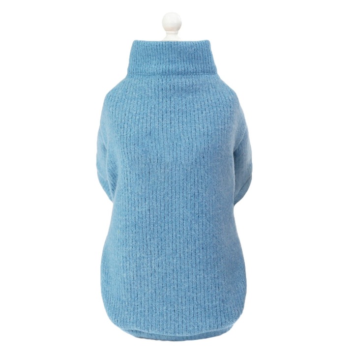 Пуловер за кучета, QttvbTna, Вълна, Син, S