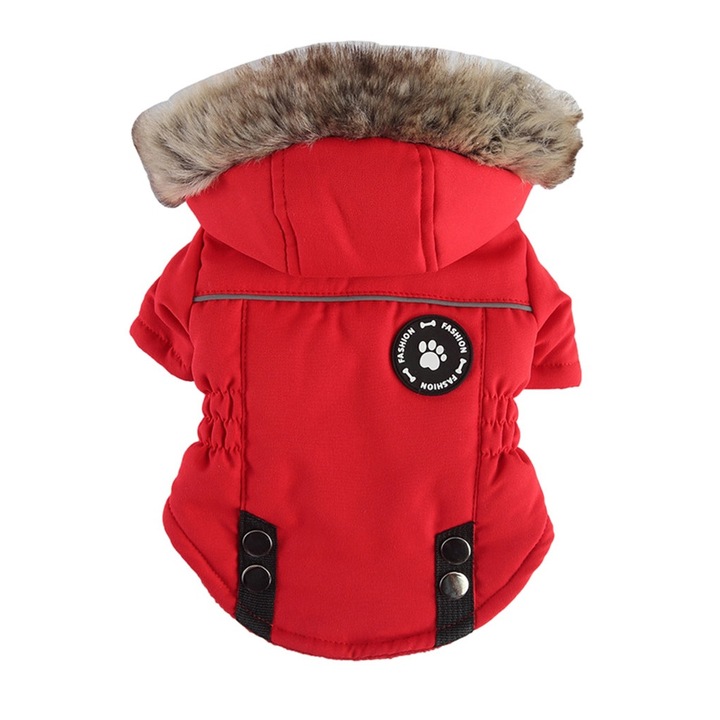 Яке за кучета, QttvbTna, Полиестер, Червено, M