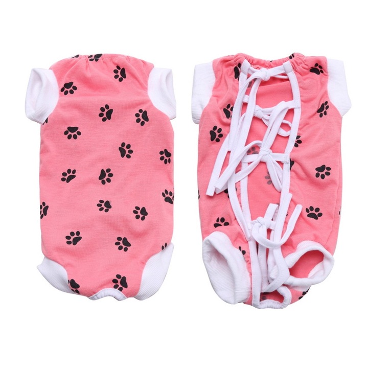 Костюм за възстановяване на котка, QttvbTna, Полиестер, Розов, L