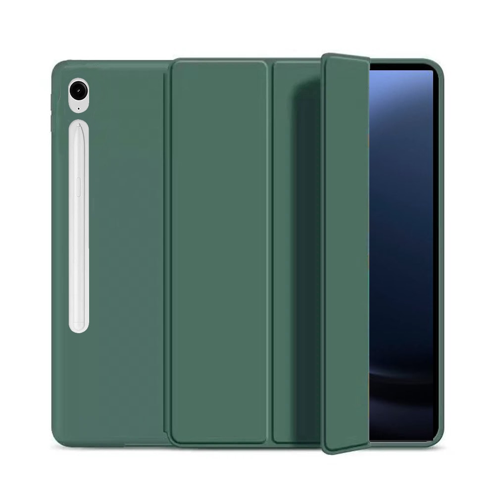 Husa Ultra Slim, pentru Samsung Galaxy Tab S9 FE 10.9″, TPU Smart Cover - Navy Green