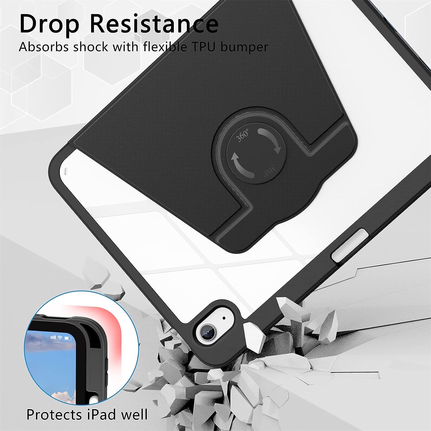 Калъф, Revomag, С въртяща се стойка, За Apple iPad 10th Gen. 10.9 inch ...