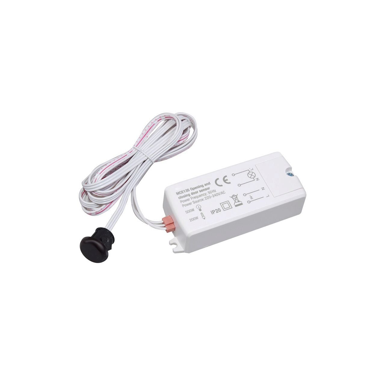 Сензор за движение с инфрачервен детектор, 500W, IP20, Дистанция на ...