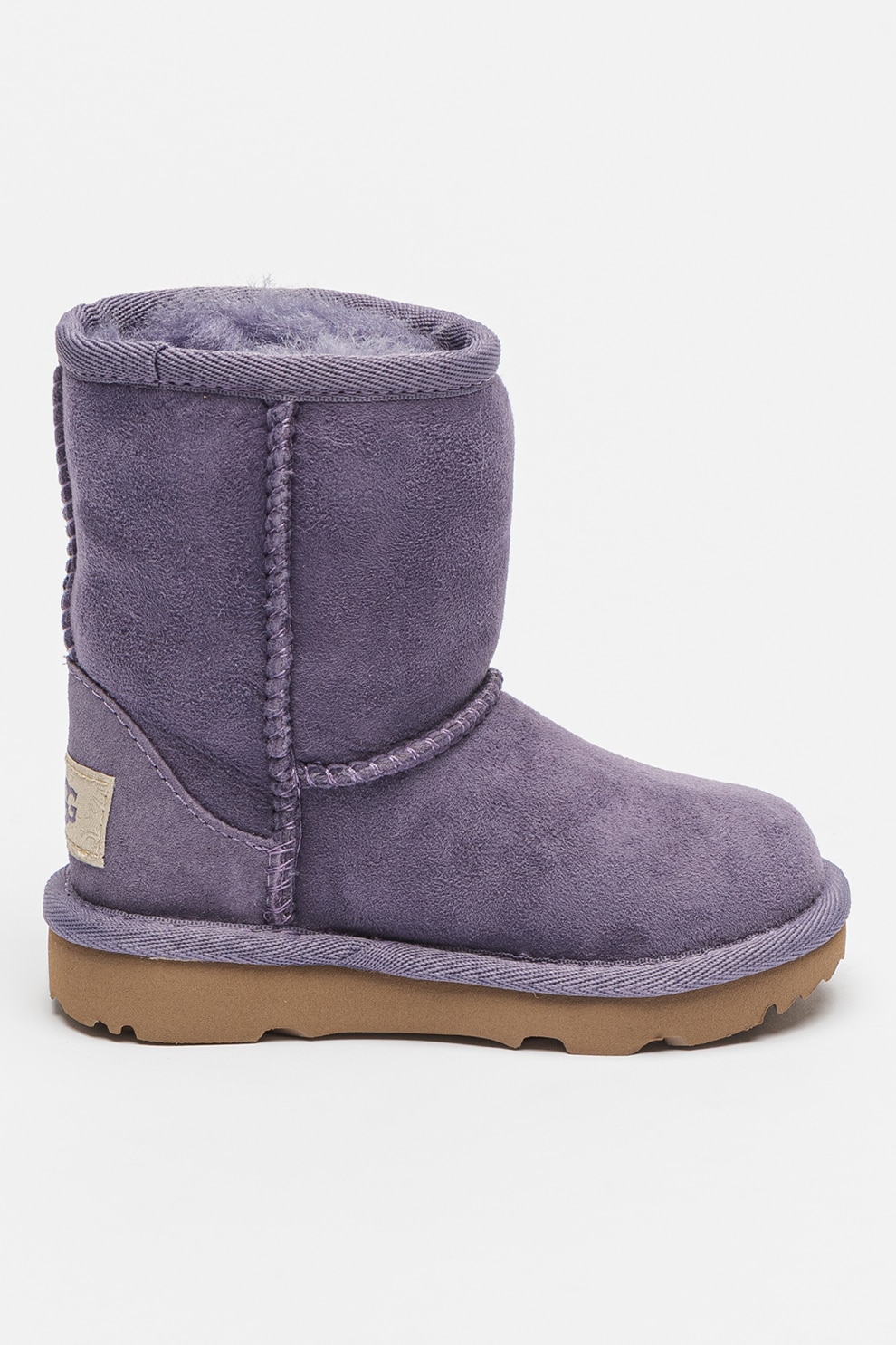 UGG パープル フラットシューズ UGG, Ghete slip-on din piele intoarsa Classic II, Violet, 22 EU