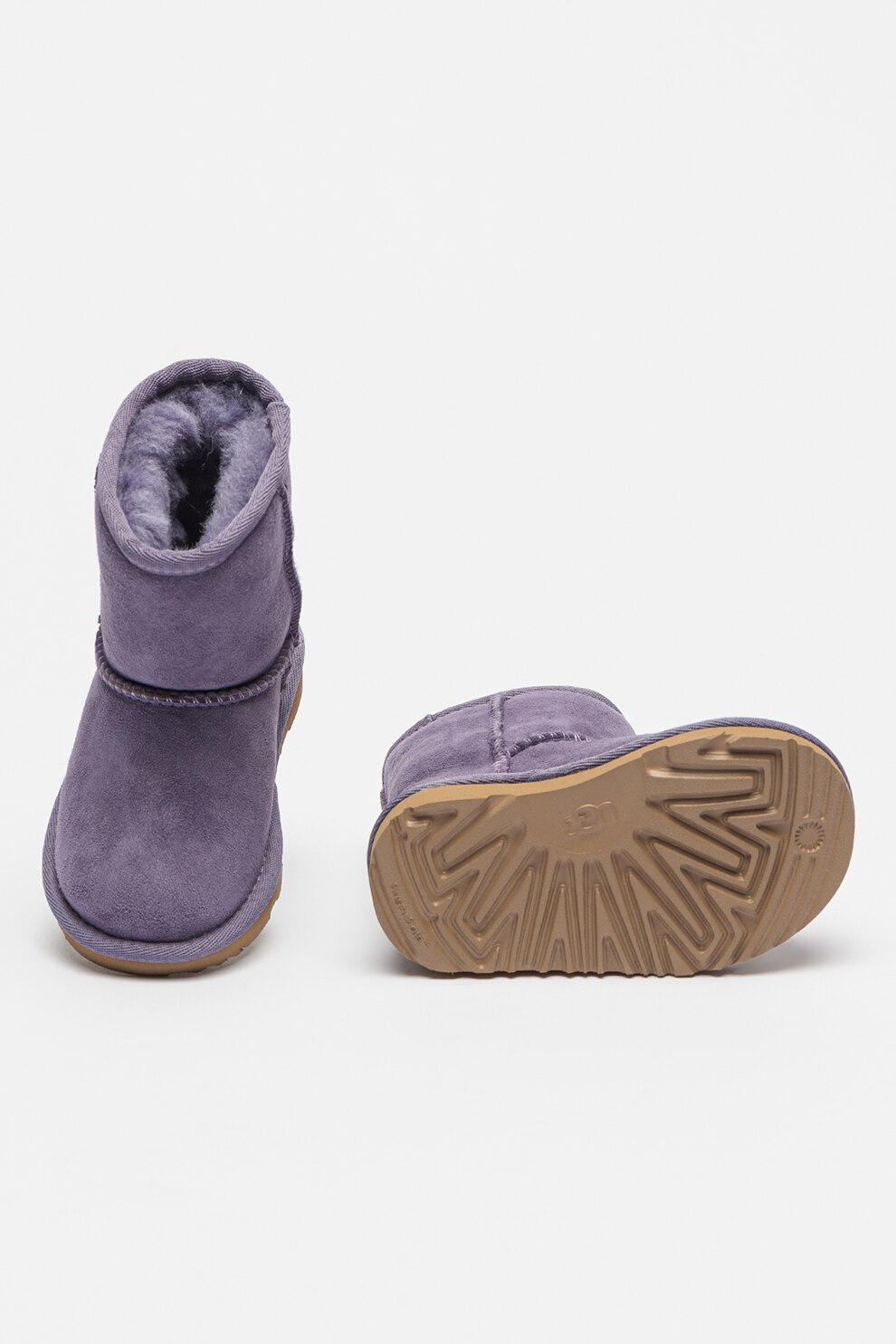 UGG, Ghete slip-on din piele intoarsa Classic II, Violet, 22 EU