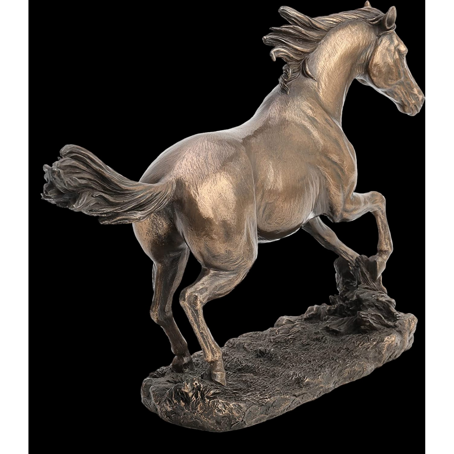 Figurina, Cal In Galop, Rasina Acoperita cu Bronz, 35 cm, WU76005A1 ...