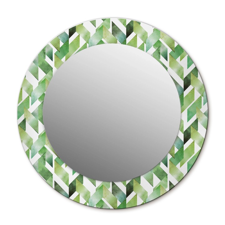 Fali tükör, Wallfluent, halszálkás, kerek, zöld, Ø50 cm, 010090550080300011575