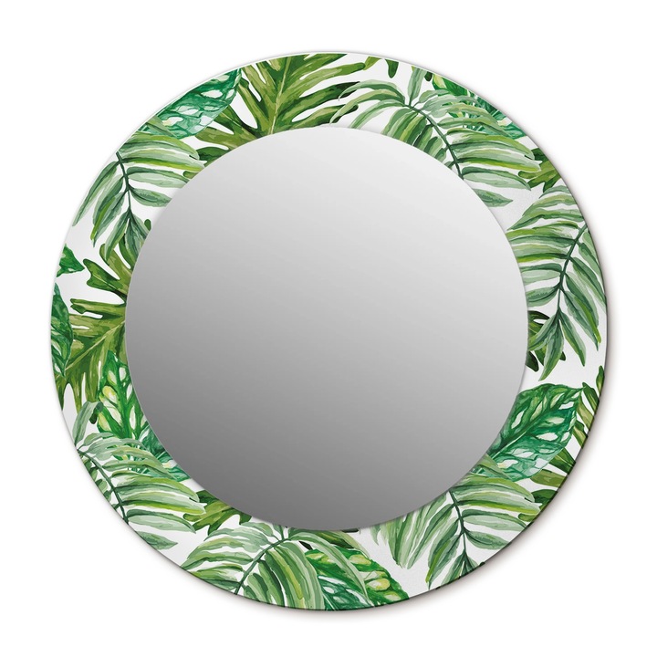 Fali tükör, Wallfluent, Elhagyva a dzsungelt, Kerek, Zöld, Ø50 cm, 010090550080300012048