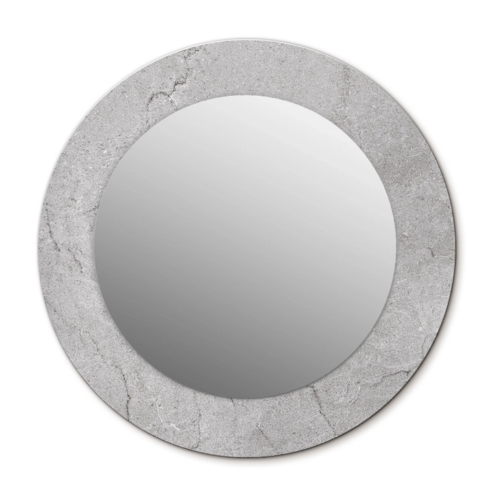Fali tükör, Wallfluent, Cement, Kerek, Szürke, Ø50 cm, 010090550080300020886