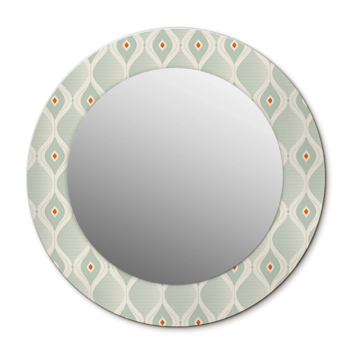 Fali tükör, Wallfluent, Klasszikus korszak modell, Kerek, Kék, Ø50 cm, 010090550080300072575