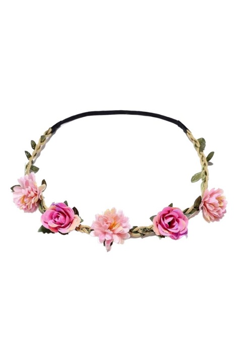 Дамски венец за коса, Карла, Kitriman, розов, Универсален
