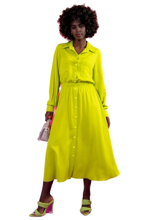 Fobya Női midi ruha Ubo mész, Zöld, 36