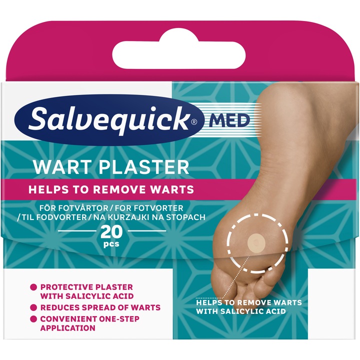 Лепенки за крака Salvequick Plasters Against Warts, 20 броя