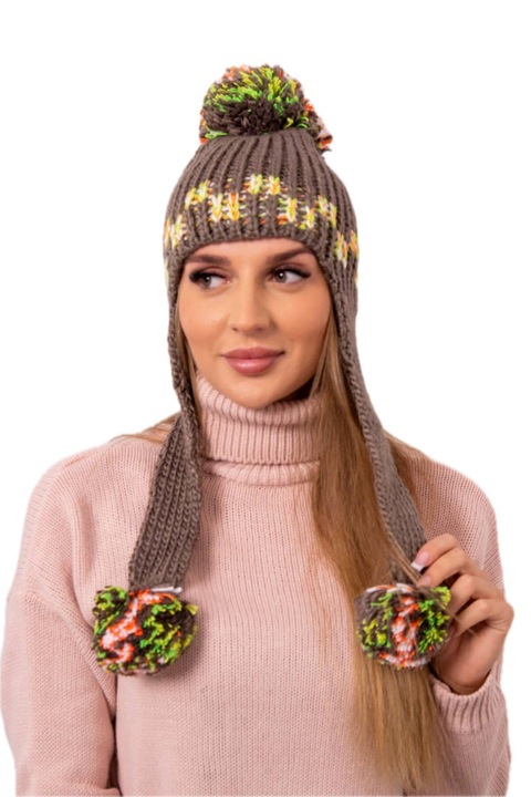 Női téli sapkák, Kesi, Lois, cappuccino, One Size INTL