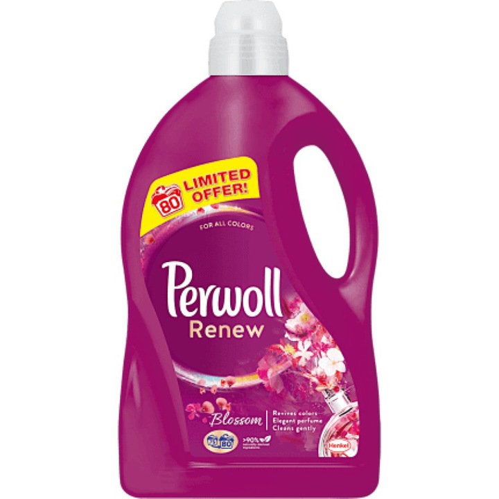Detergent lichid pentru rufe Perwoll Renew Blossom, 80 spalari, 4.4L