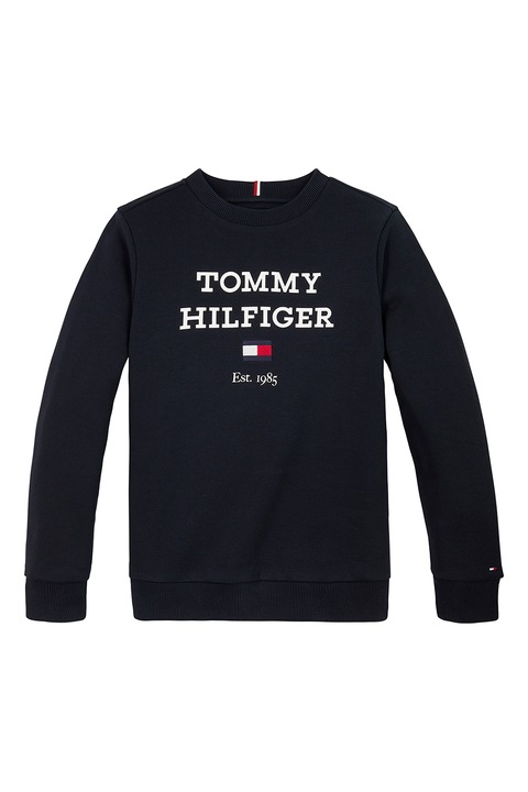 Tommy Hilfiger, Bluza de trening din amestec de bumbac organic, Bleumarin
