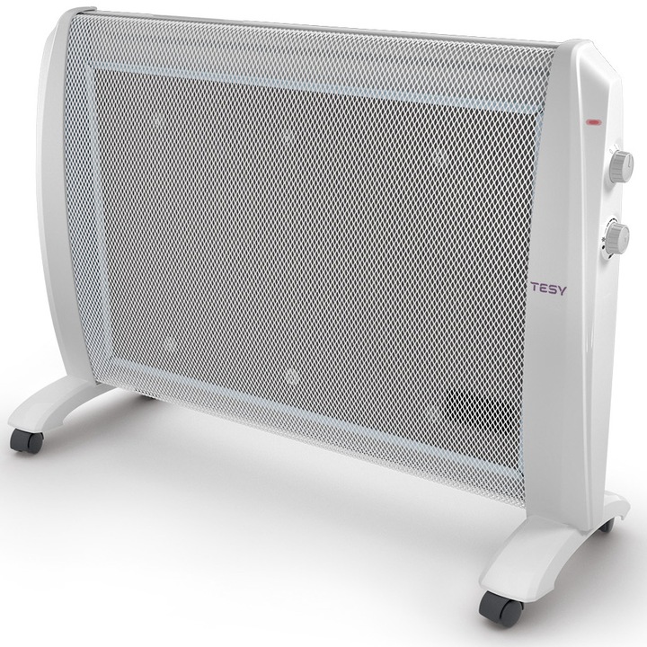 Convector de podea Tesy CN 221 MC, 2000 W, Protectie Anti-Inghet, Termostat reglabil, Protectie impotriva supraincalzirii, Alb