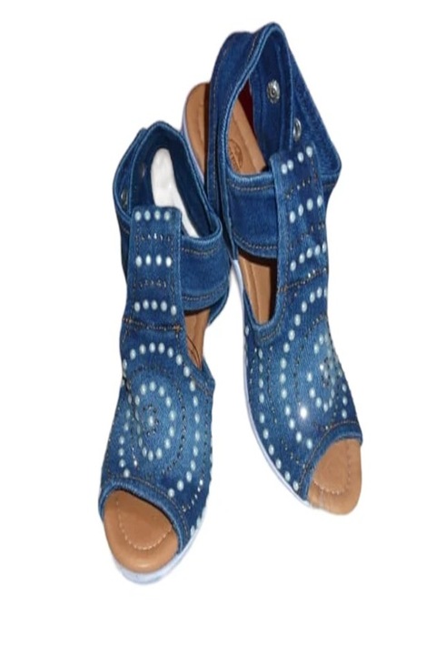 Sandale denim Barbie, Albastru, 37