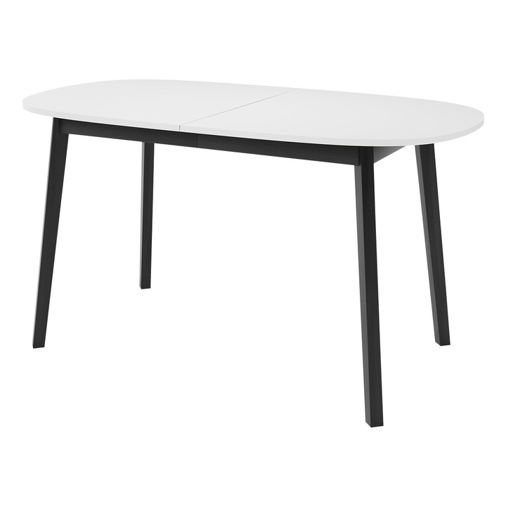 Masa extensibila Zerimo S, MIRJAN 24, 80x150x77 cm, alb / negru