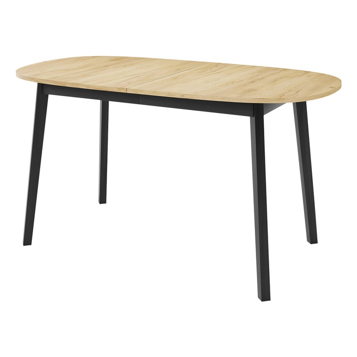 Masa extensibila Zerimo S, MIRJAN 24, 80x150x77 cm, craft / negru