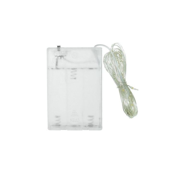 Instalatie Craciun, 5m, alimentare cu baterii, 3 x 1.5V AA, leduri multicolor, VKTools