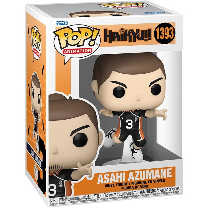 Фигурка - Поп! Haikyu!!: Asahi Azumane, черен, 15 см