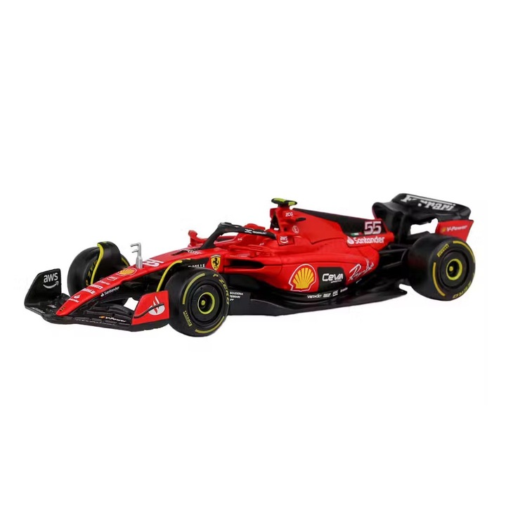 Автомобилен макет Bburago 1/43 Formula Racing Ferrari Team #55 Carlos Sainz 36836/55