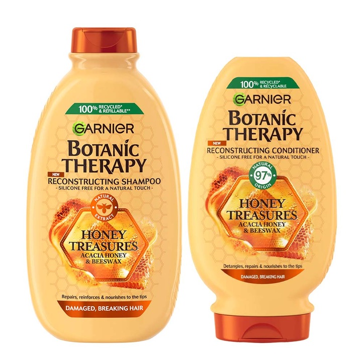 Set Garnier Botanic Therapy cu Miere, Sampon 400 ml si Balsam 200 ml