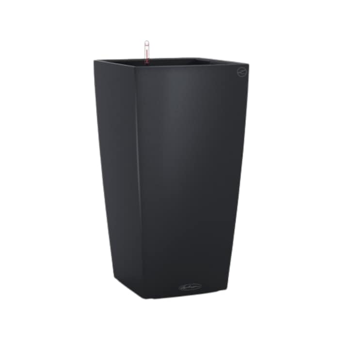 Ghiveci Lechuza 'maxi Cubic' Cu Sistem De Irigare 14x14x26 Cm Antracit