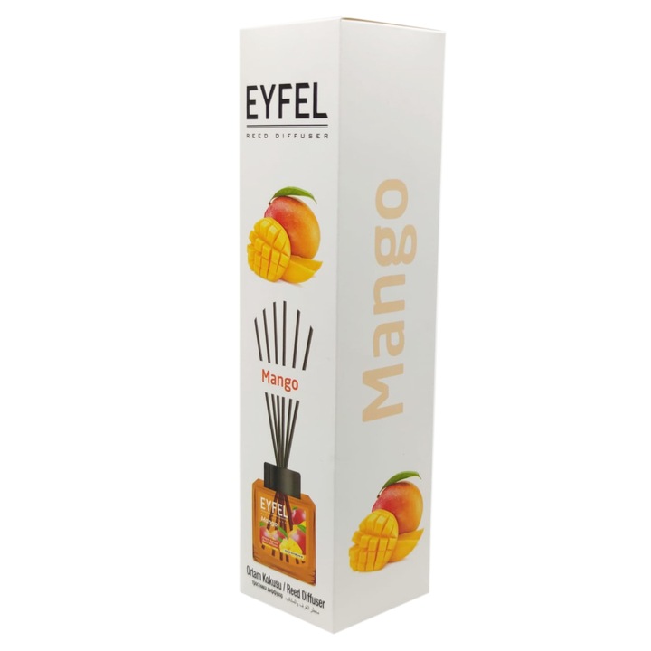 Освежител за стая със стик, Eyfel, 120 мл, вкус на манго - eMAG.bg