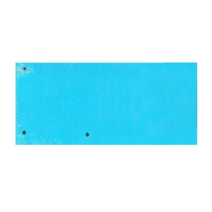 Set 100 separatoare biblioraft, carton 160 gr, 105x230 mm - albastru