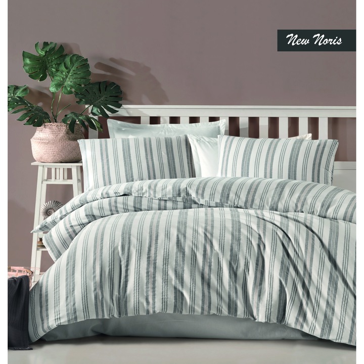 Двойно спално бельо, Majoli Bahar Home Collection, за 2 души, New Noris