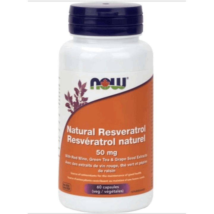 Natural Resveratrol, Now Foods, 60 capsule