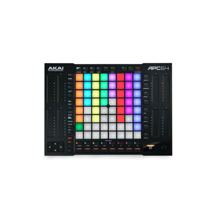 Akai Pro APC64, MIDI kontroller, Ableton Live Lite 11, 64 RGB pad, 8 érintő csík