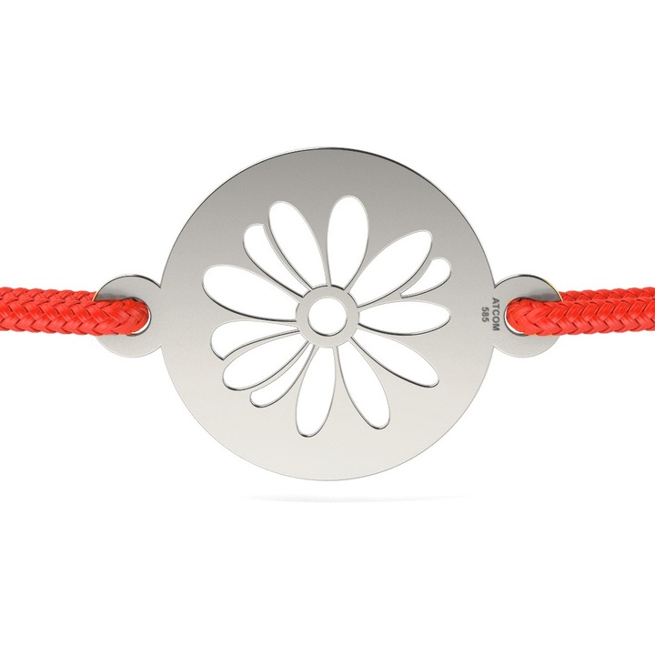 Bratara din aur alb cu snur model Margareta