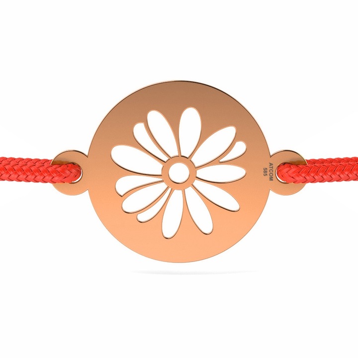 Bratara din aur roz cu snur model Margareta