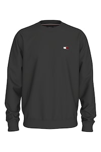 Tommy Jeans, Bluza de trening cu decolteu la baza gatului si logo, Gri antracit, L