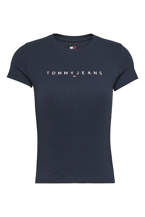 Tommy Jeans, Tricou slim fit de bumbac organic, Albastru ultramarin