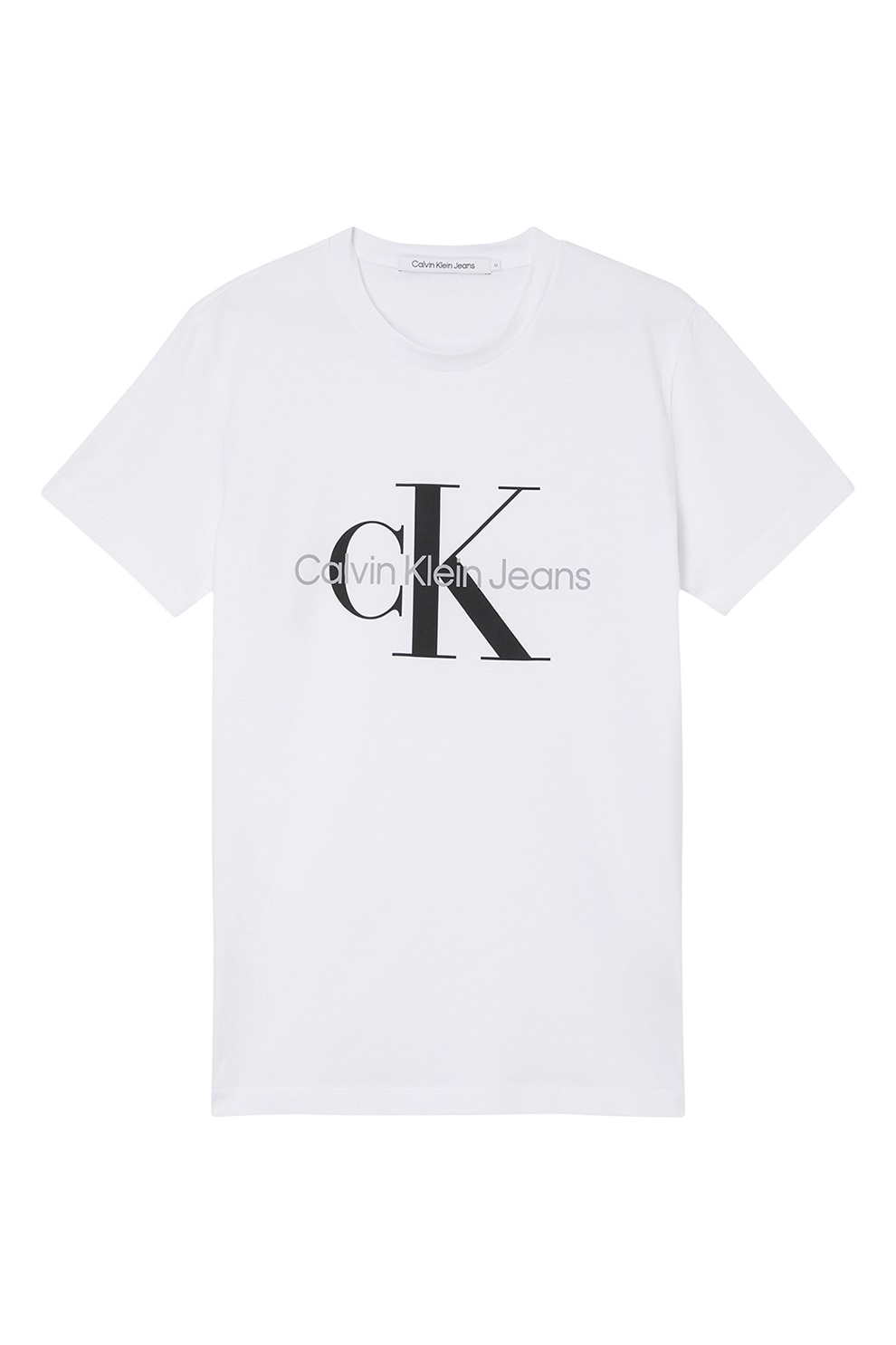 CALVIN KLEIN JEANS, Tricou slim-fit cu imprimeu logo, Negru, Alb murdar, XL