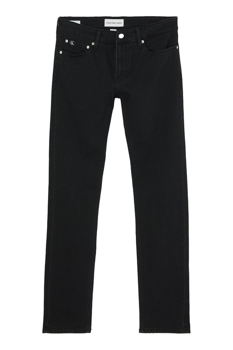 CALVIN KLEIN JEANS, Slim fit farmernadrág 5 zsebbel, Fekete