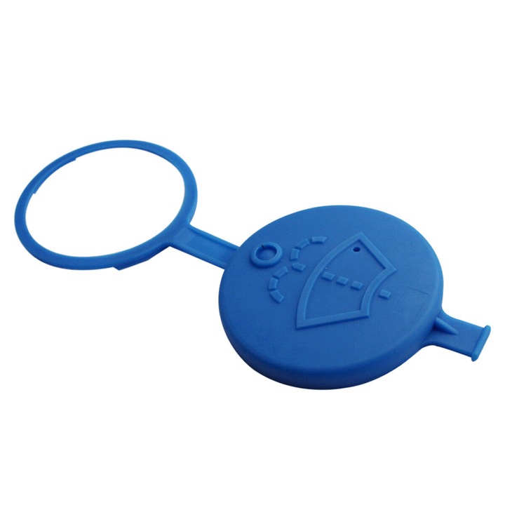Capac vas spalator parbriz pentru Fiat, rotund, material plastic, albastru
