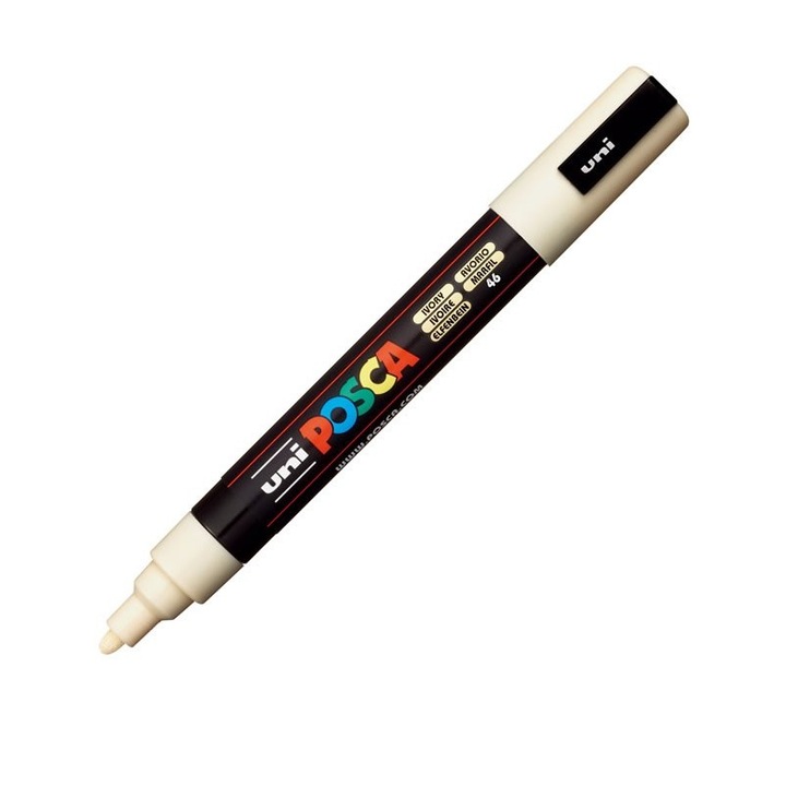 Маркер UNI PC-5M Posca, 1.8-2.5 mm, Слонова кост