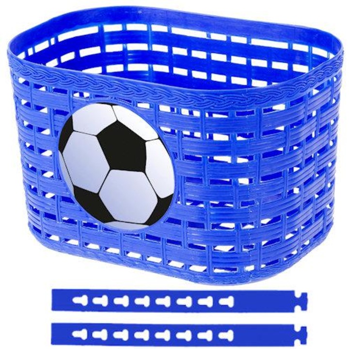 Cos bicicleta pentru copii, Sportcross, Plastic, 3l, 14x20x13cm, Albastru