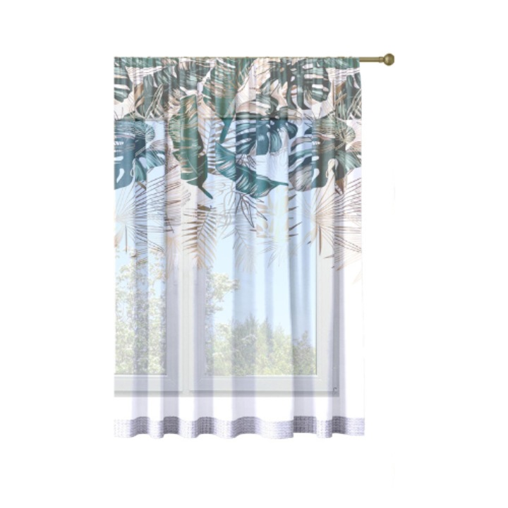 Perdea Gata Confectionata, Homeview, FTG050, Bride, Poliester, Voal, Simpla, Multicolor, 300 x 150