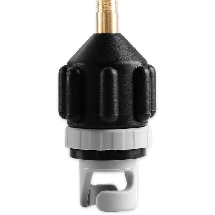 Adaptor supapa compresor, Mmgoqqt, Cupru/ Cauciuc, 3.4 x 7.8 cm, Gri/ Negru