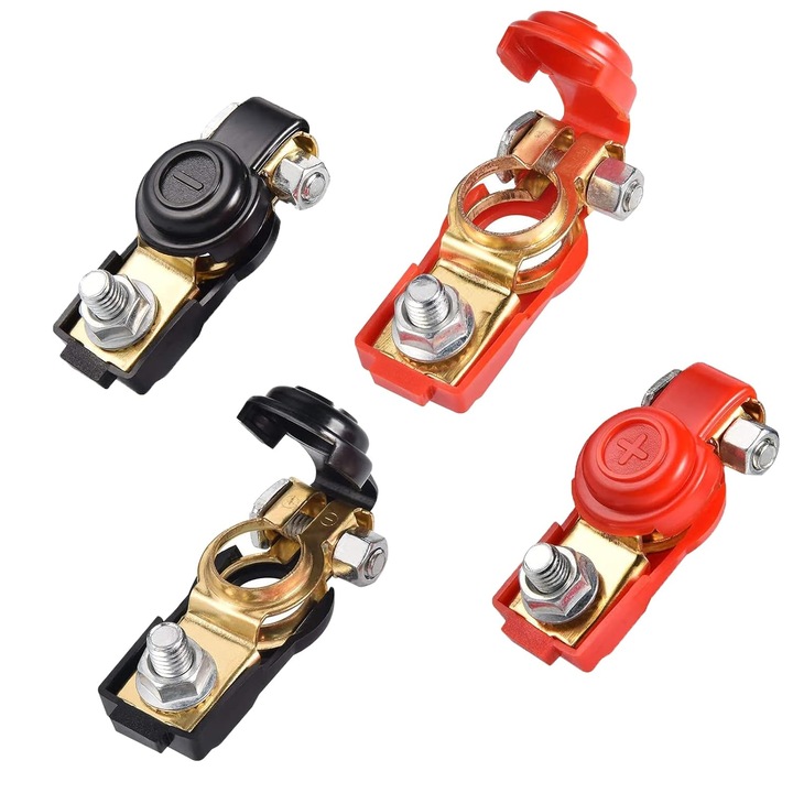 4 db autóakkumulátor-kivezetés készlet, Mmgoqqt, réz/műanyag, 12 V, többszínű