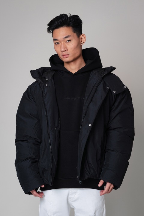 uFIT, Kapucnis bélelt télikabát, Fekete