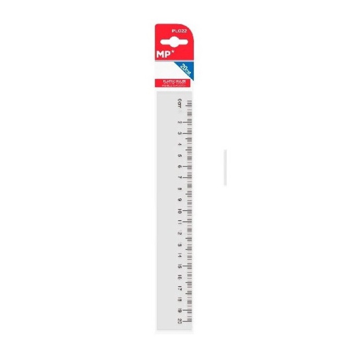 Rigla, HEDO, 20 cm, Plastic, Transparent