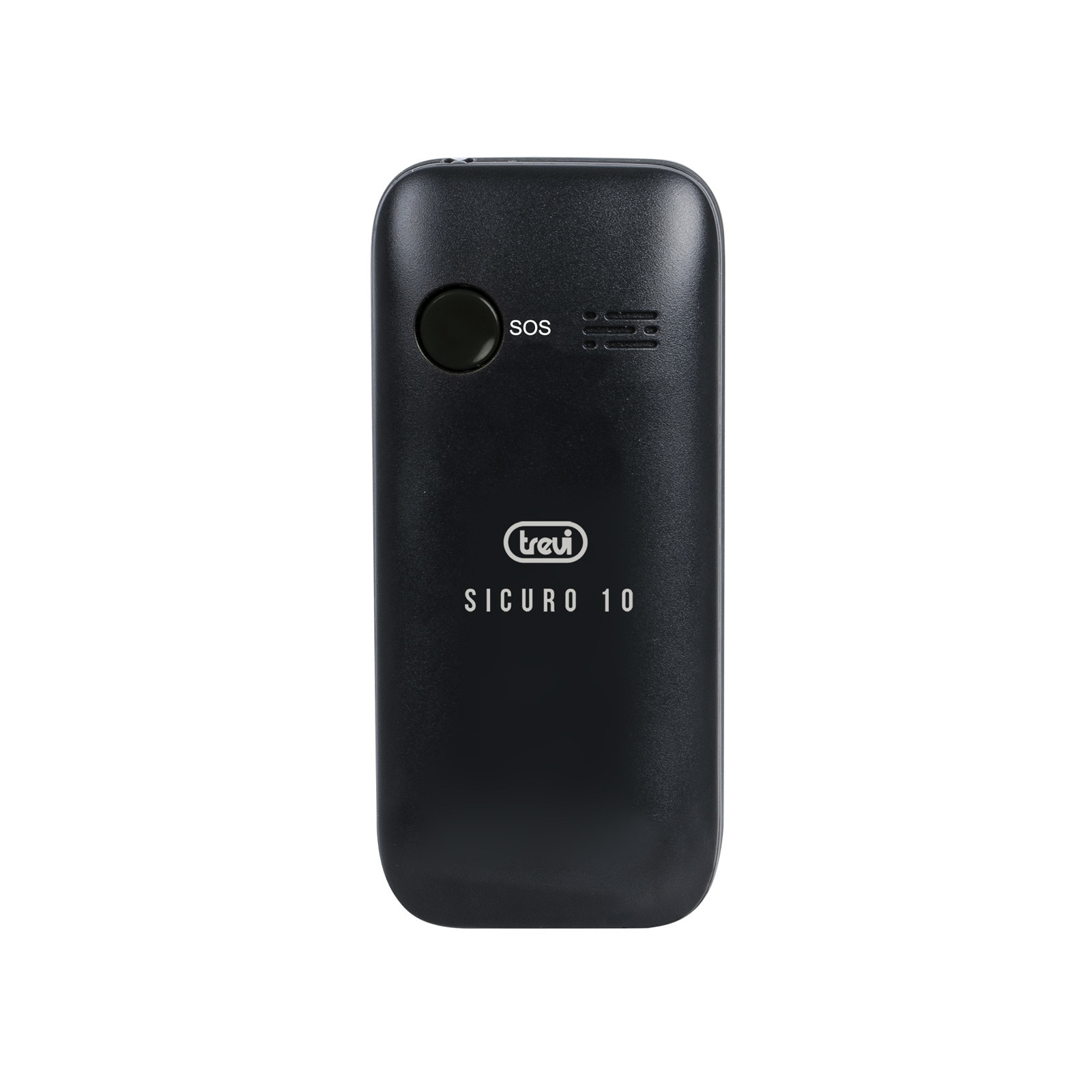 Telefon seniori Trevi SICURO 10 cu butoane mari iluminate difuzor, lanterna, agenda 200, 5 numere cu functie SOS, iesire casti, ceas, alarma negru