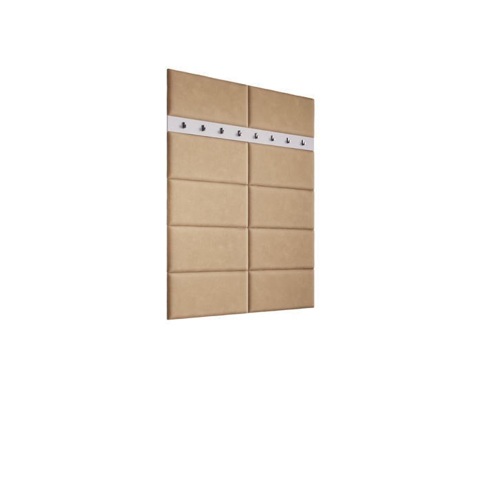 Cuier Klaus VIII, alb cu tapiterie crem, 120 x 160 cm