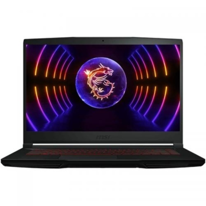 Laptop MSI Thin GF63, 15.6" Full HD, Intel® Core™ i5 12450H pana la 4.4 GHz, 16 GB RAM DDR4 3200, 512 GB SSD, NVIDIA® GeForce® RTX 4050 6 GB, Windows 11 Home, Black DDR4